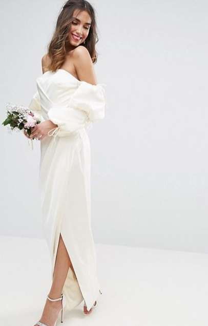 Abito da sposa a portafoglio Asos Bridal