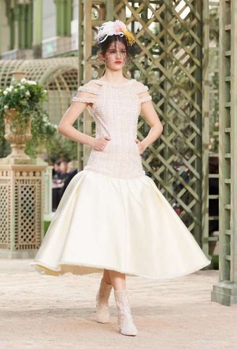 Abito da sposa midi svasato Chanel