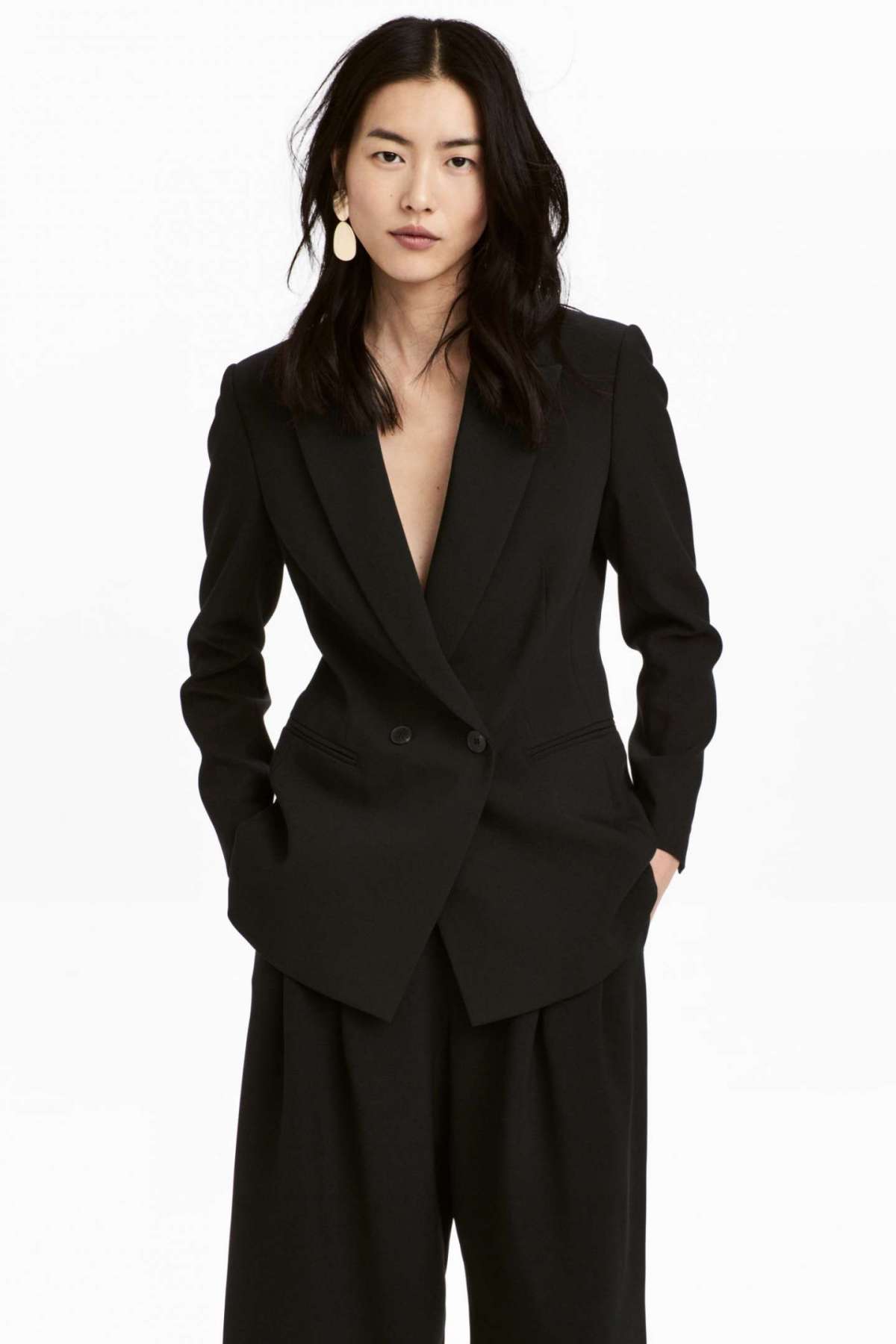 Blazer nero stile mannish