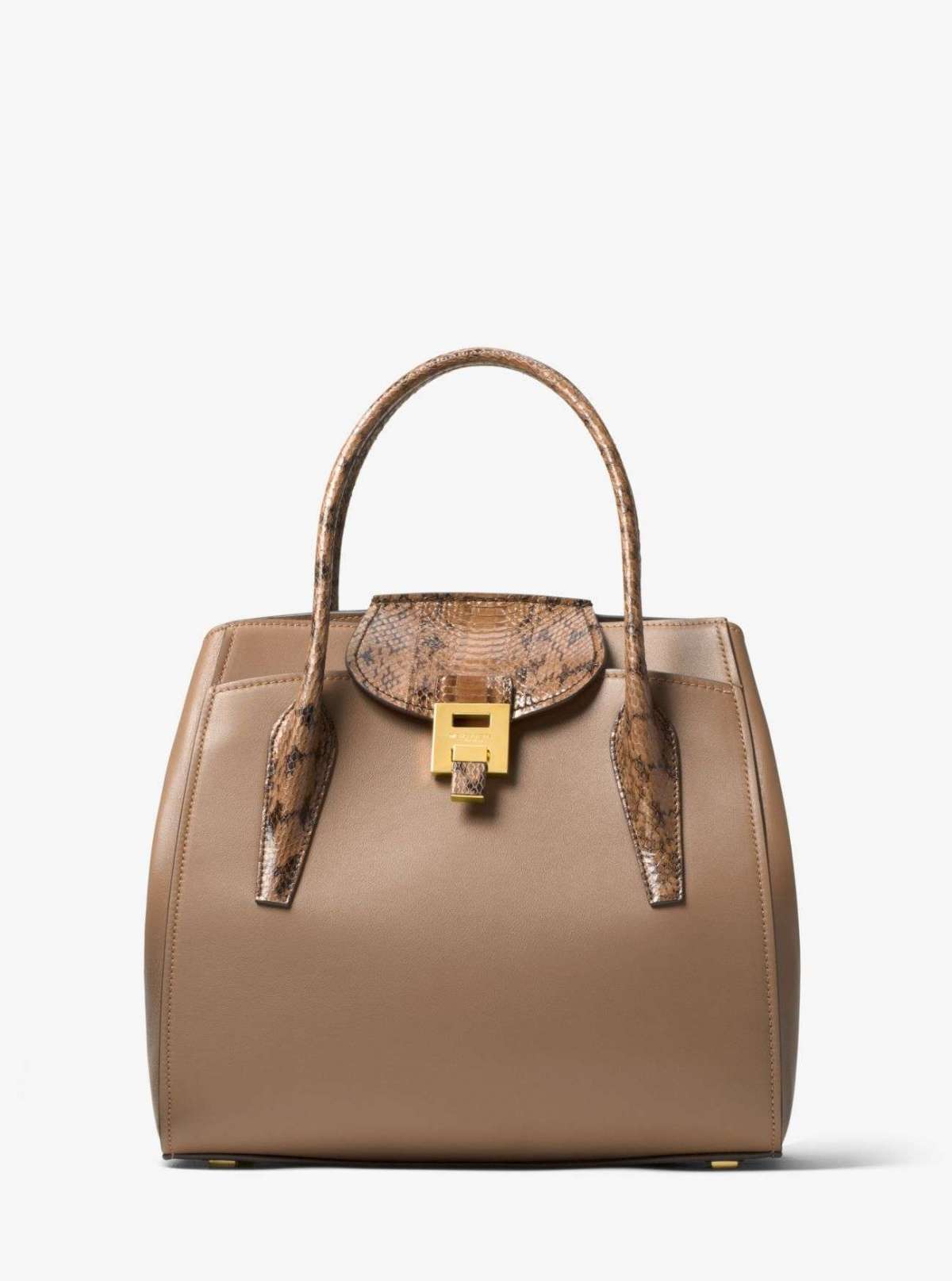 Borsa a mano Michael Kors Bancroft in pelle di vitello e serpente