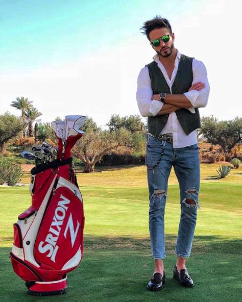 Marco gioca a golf