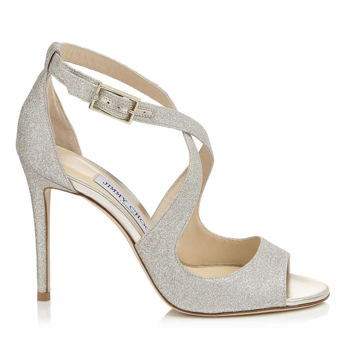 Sandali da sposa grigio perla Jimmy Choo