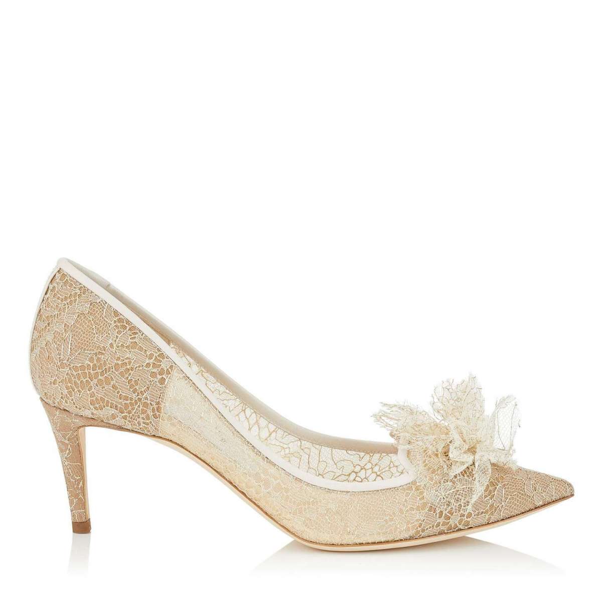 Scarpe da sposa in pizzo alte