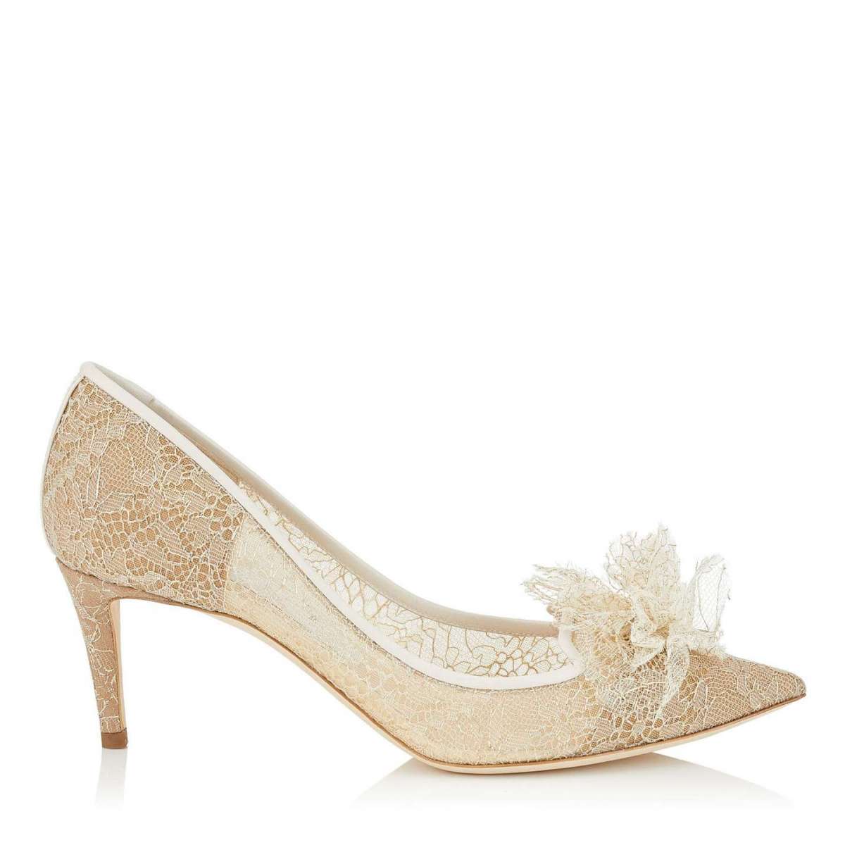 Scarpe da sposa in pizzo alte