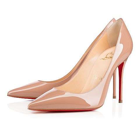 Scarpe nude da sposa a punta con tacco Christian Louboutin