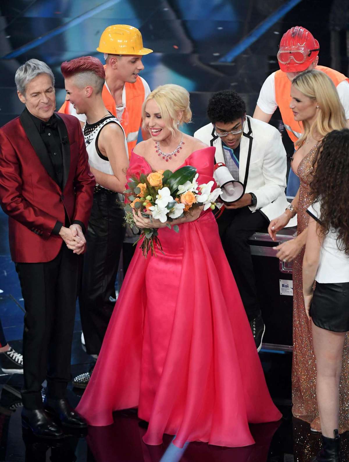 Antonella Crerici all'Ariston per la finale di Sanremo 2018
