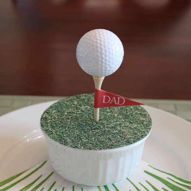 Biglietto per la Festa del Papà a tema golf
