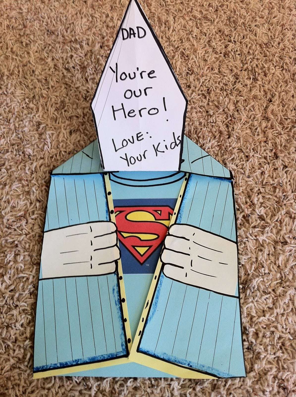 Biglietto Superman per la Festa del Papà