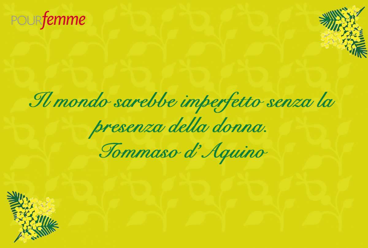 Frase per la Festa della Donna di Tommaso d'Aquino