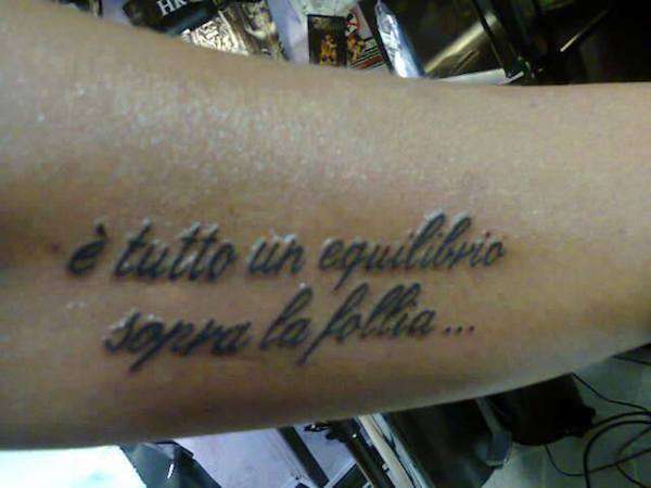 Frase Vasco per tatuaggio tratta da Sally