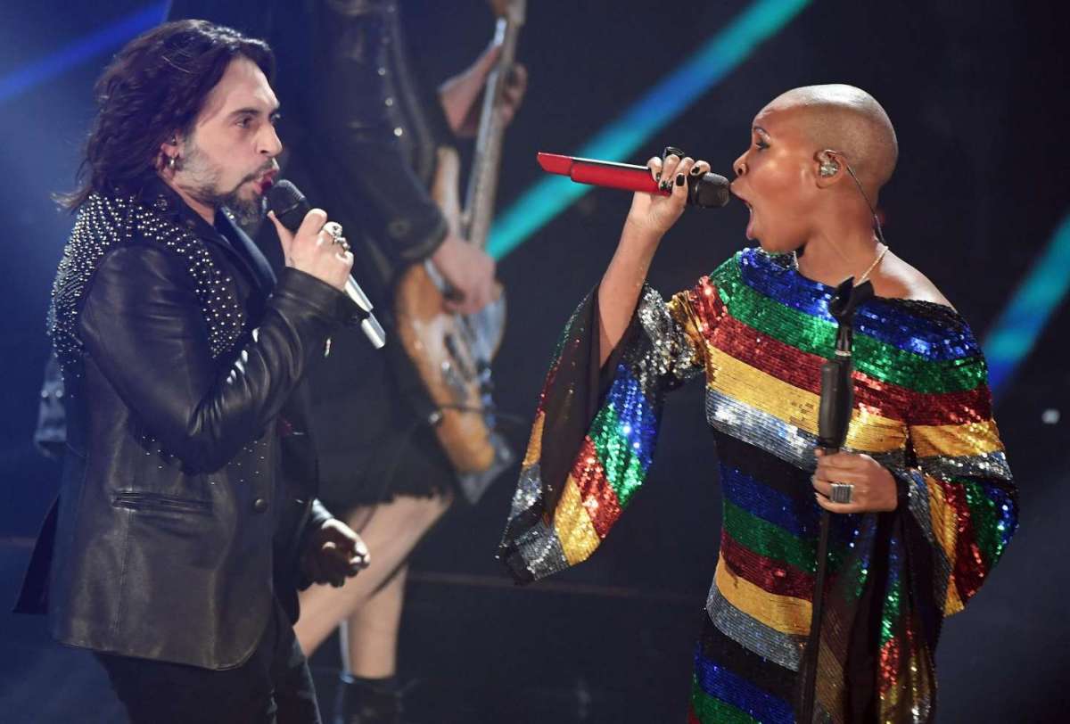 Il look di Skin a Sanremo