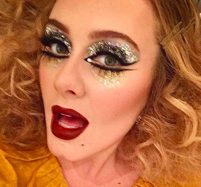 Il make up glitter di Adele