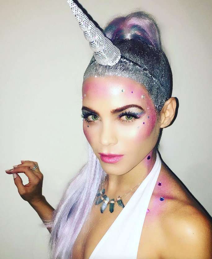 Jenna Dewan tatum truccata da unicorno