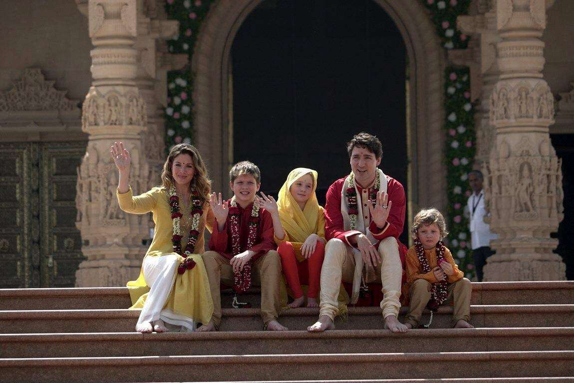 Justin Trudeau e famiglia, le foto del viaggio in India