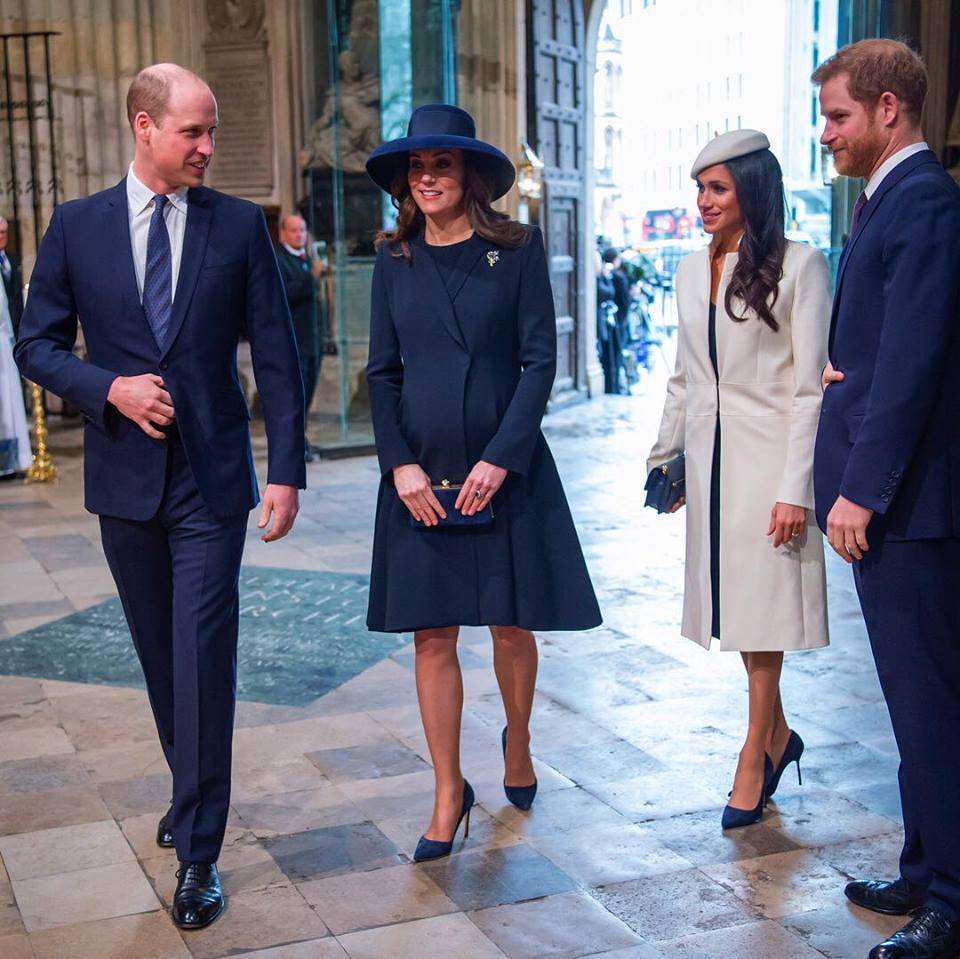 L'arrivo dei principi con Kate Middleton e Meghan Markle