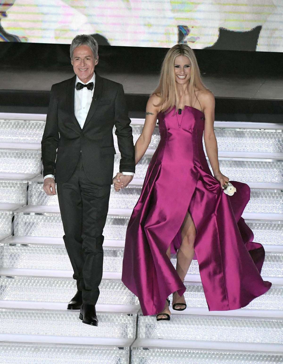 Michelle Hunziker veste Alberta Ferretti