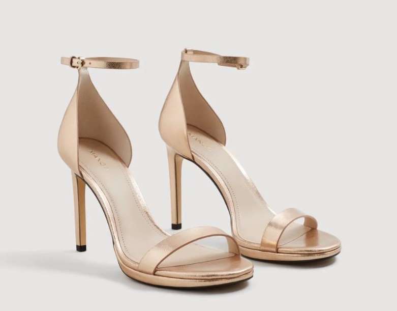 Sandali alti metallizzati Mango