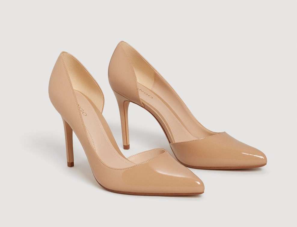 Scarpe nude a punta Mango