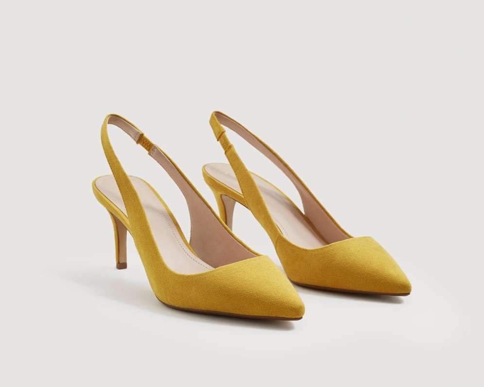 Scarpe slingback gialle Mango