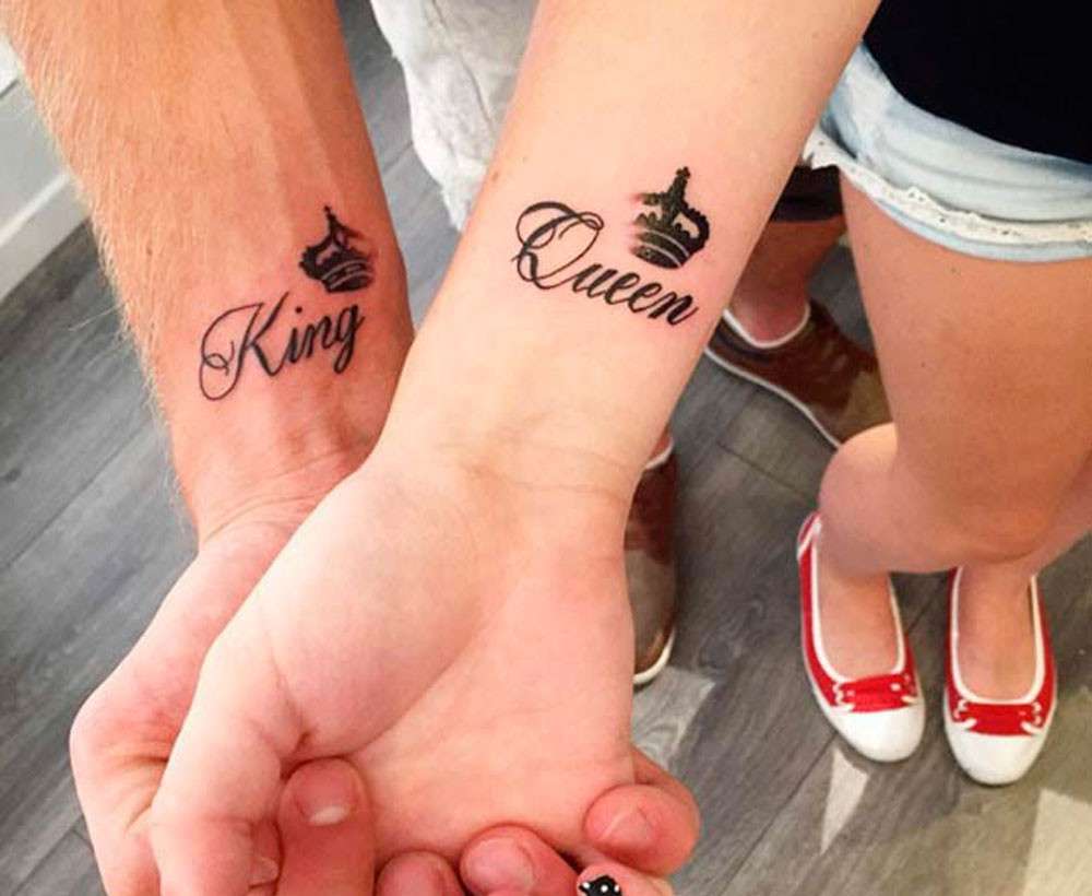 Tatuaggio di coppia corona