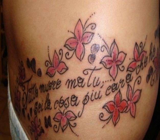 Tatuaggio frase Vasco della canzone E
