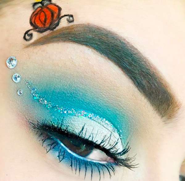 Trucco occhi da Cenerentola divertente