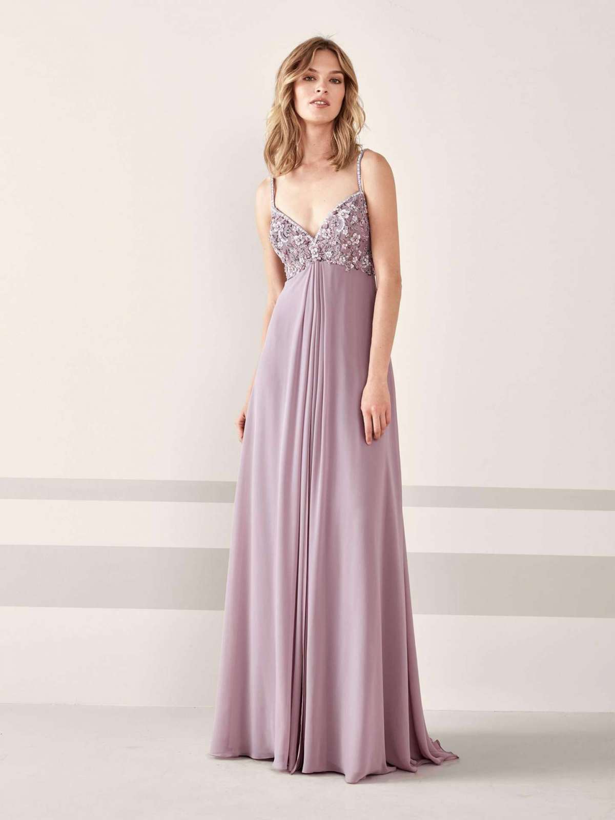 Abito con gonna in chiffon Pronovias