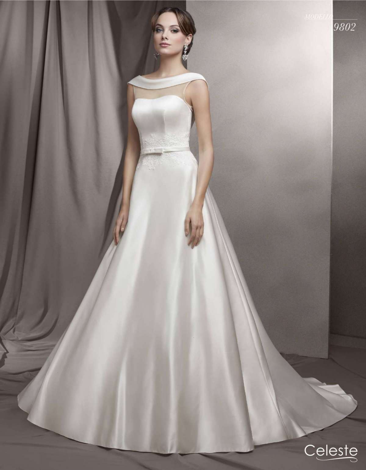 Abito da sposa ampio Celeste