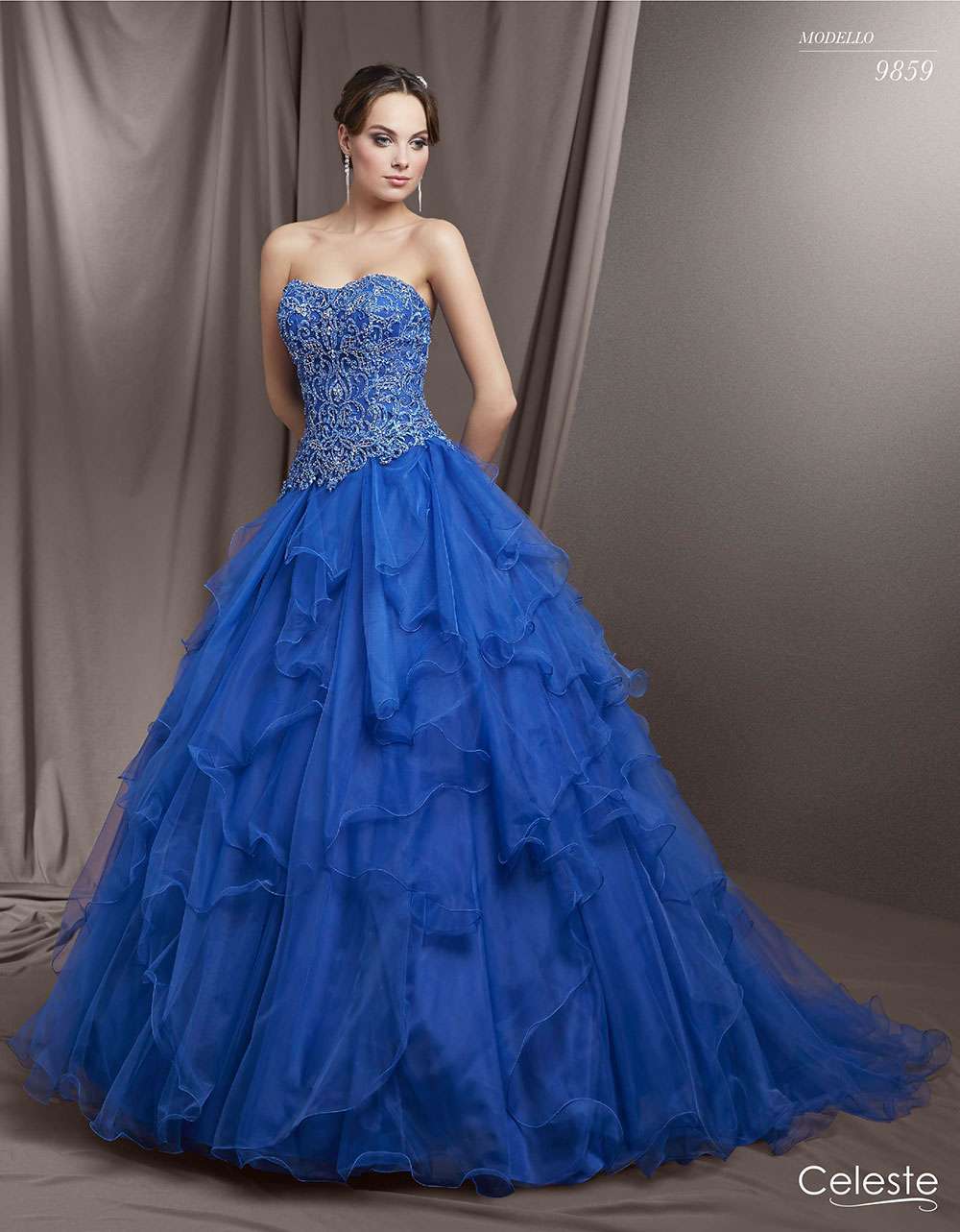 Abito da sposa blu Celeste