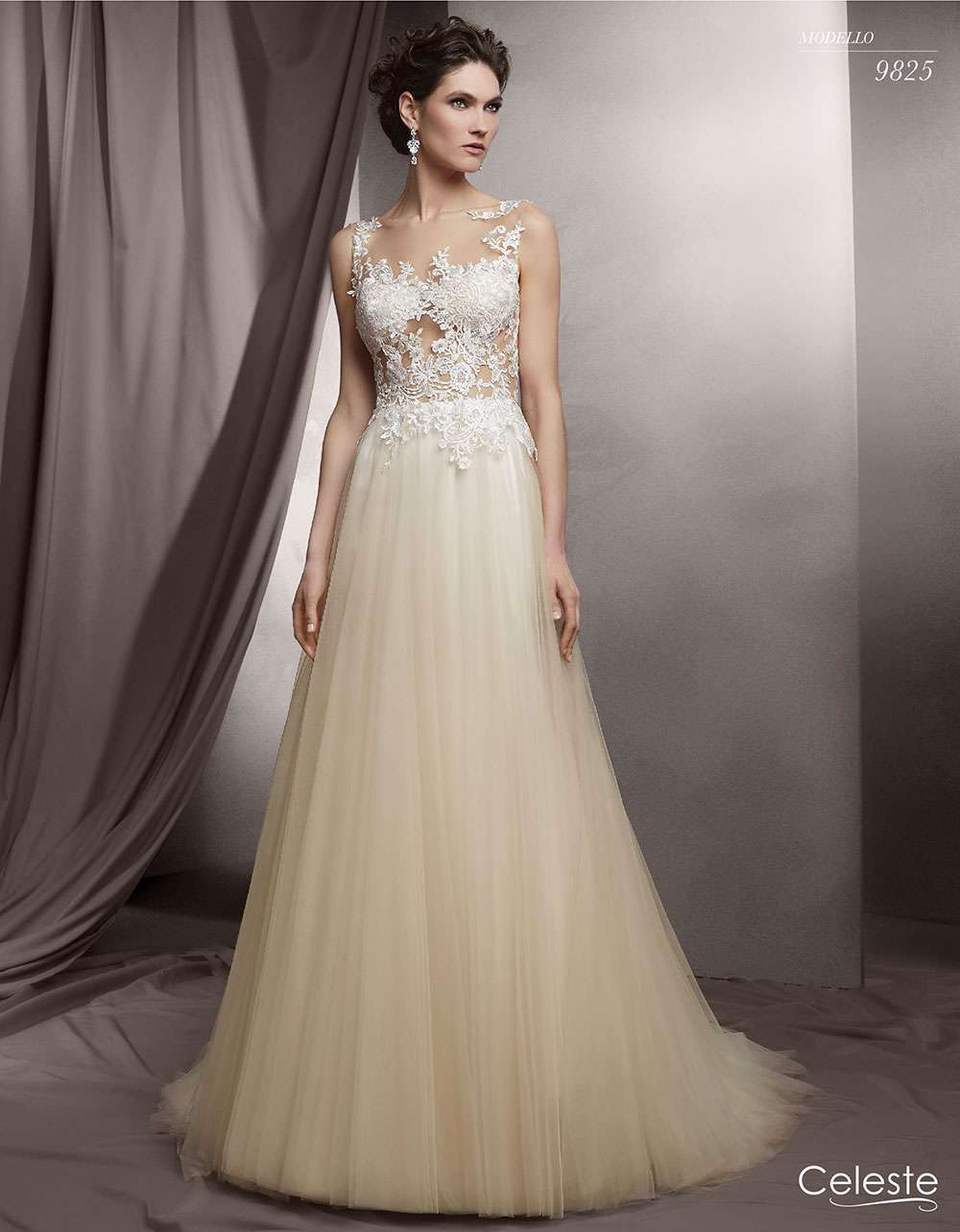 Abito da sposa champagne Celeste