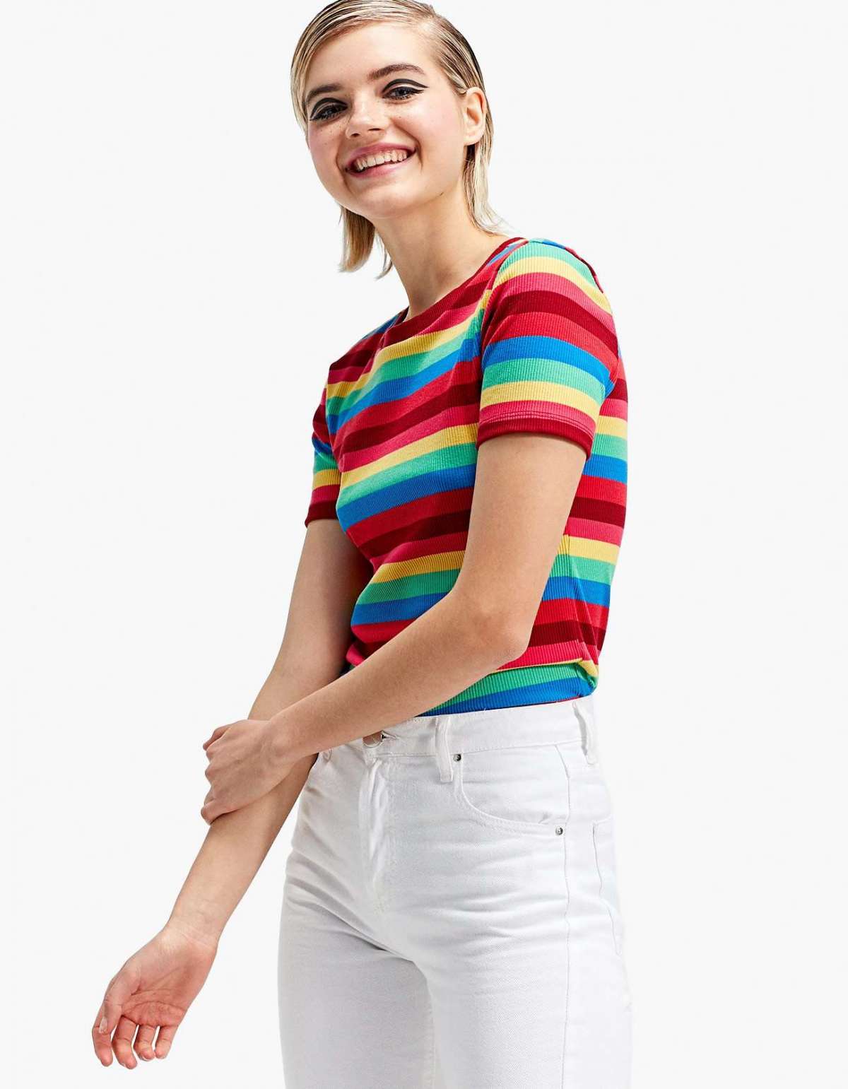 Maglia a righe multicolor Stradivarius a 12,99 euro