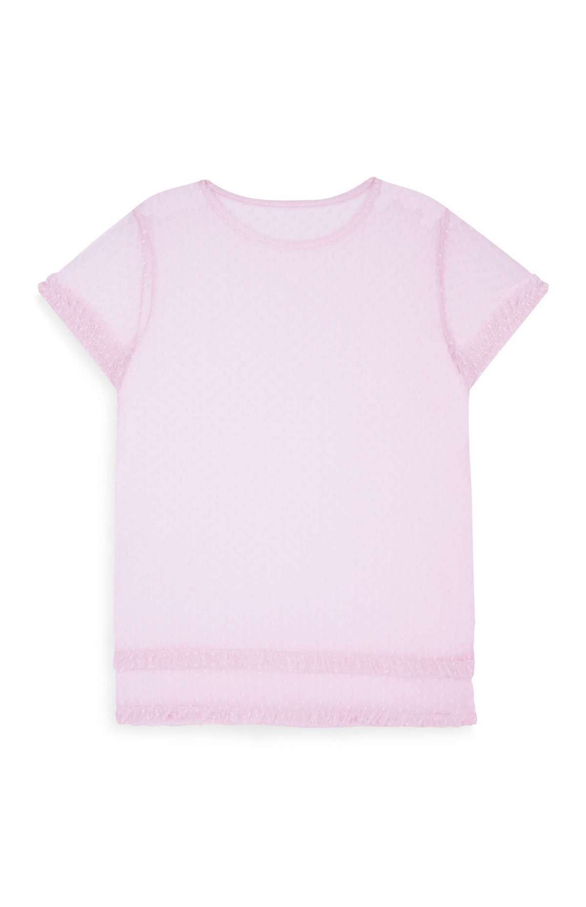 Maglia rosa in tulle a 8 euro