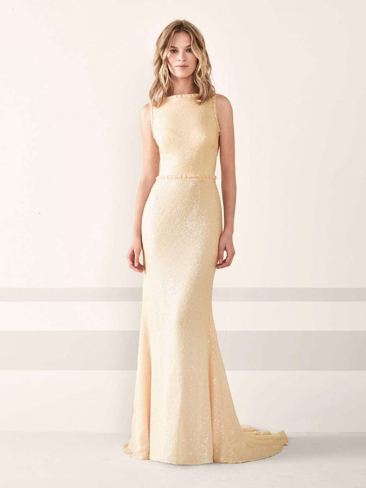 Vestito da cerimonia a sirena con paillettes Pronovias