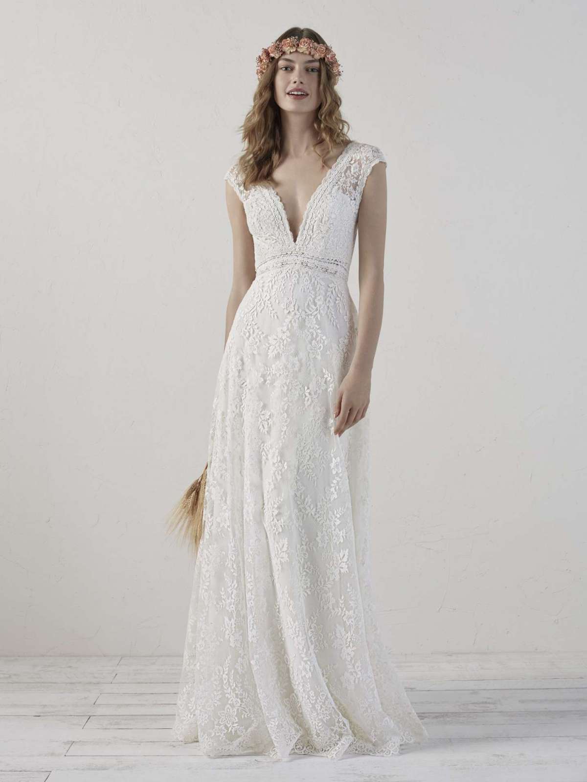 Abito da sposa boho chic ricamato