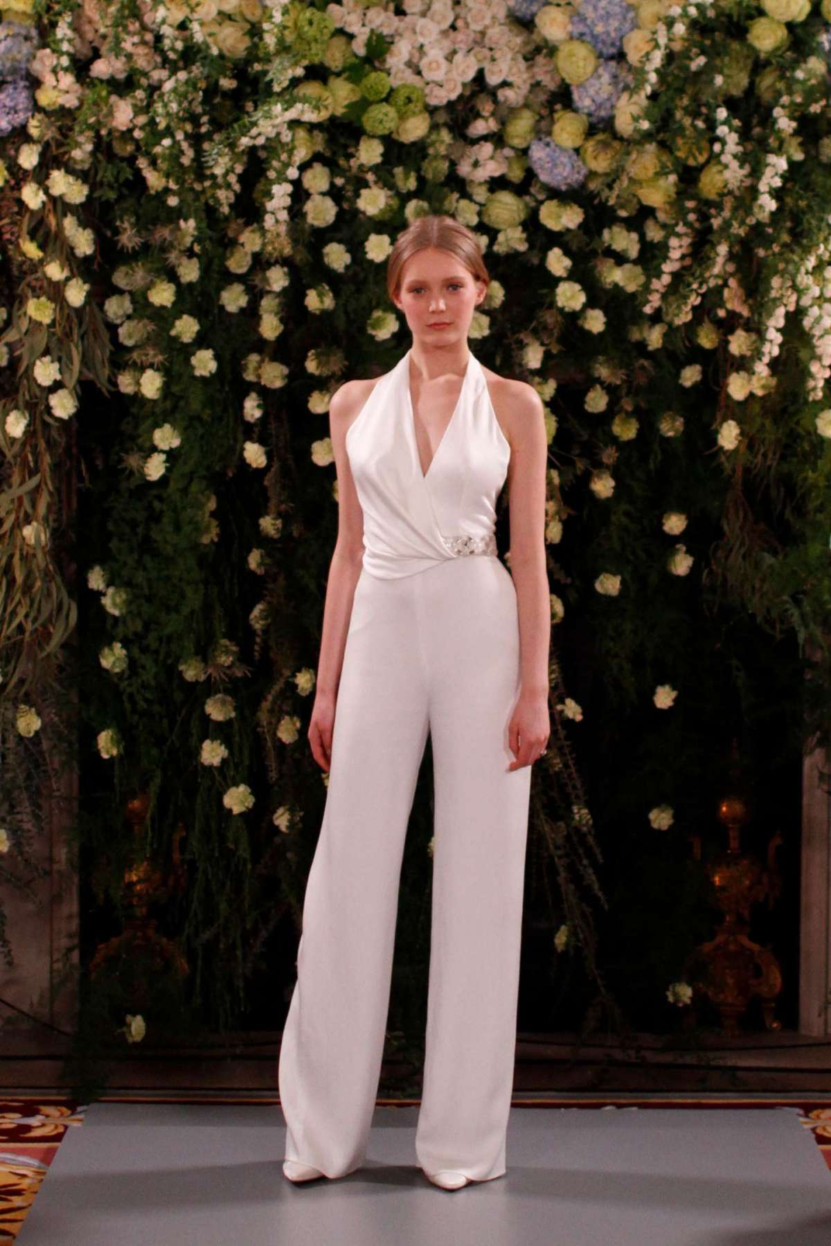 Abito da sposa con pantaloni di seta Jenny Packham