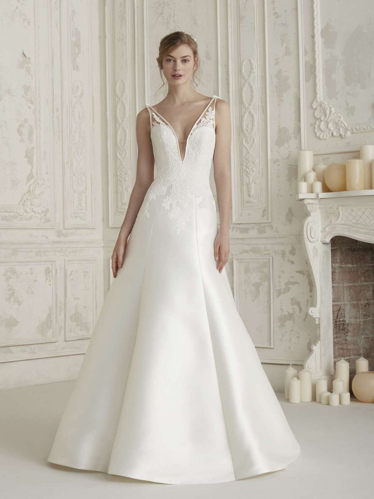 Abito da sposa da principessa in chiffon