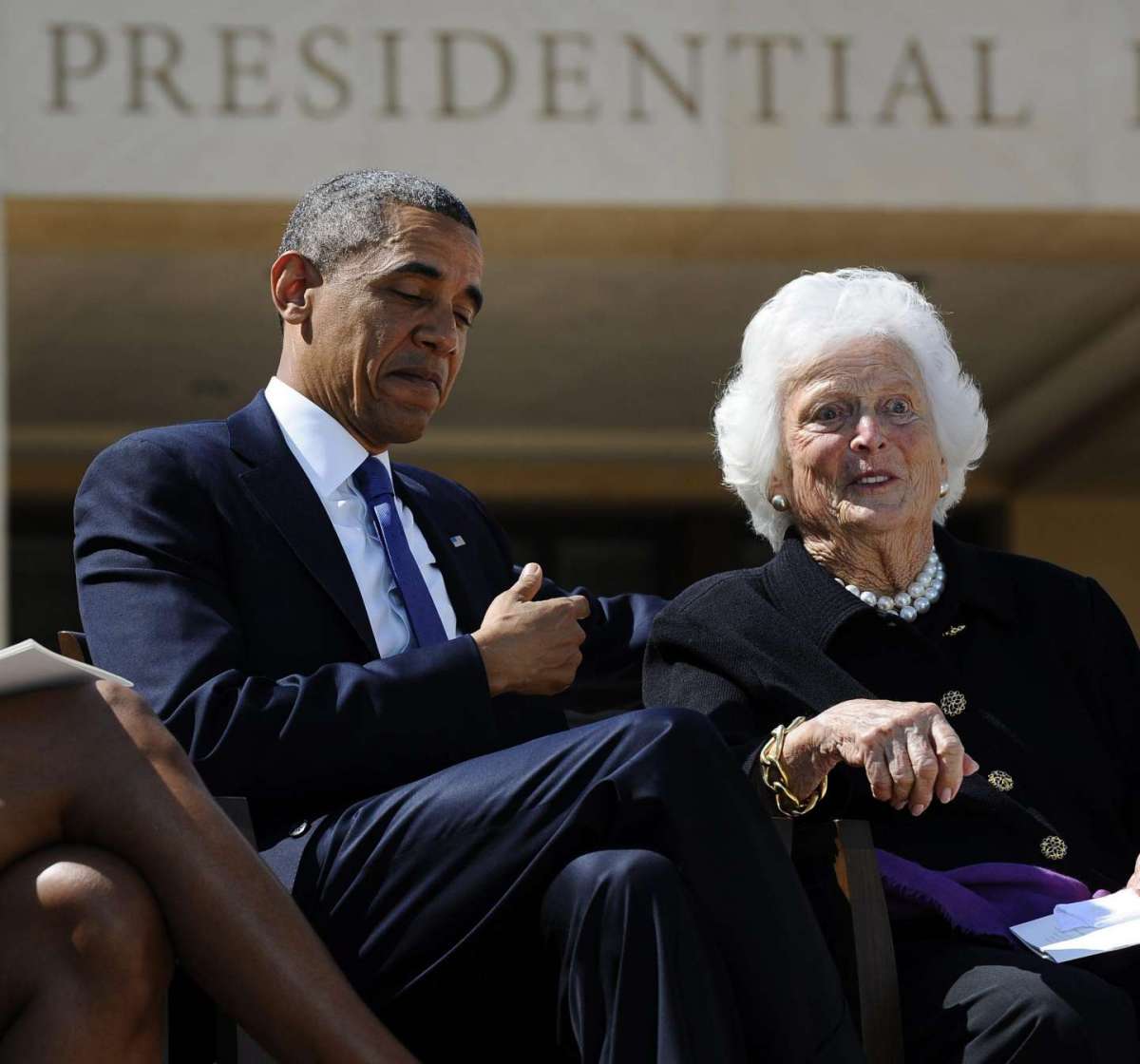 Barack Obama e Barbara Bush