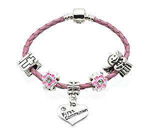 Bracciale con ciondolo per la Prima Comunione di una bambina