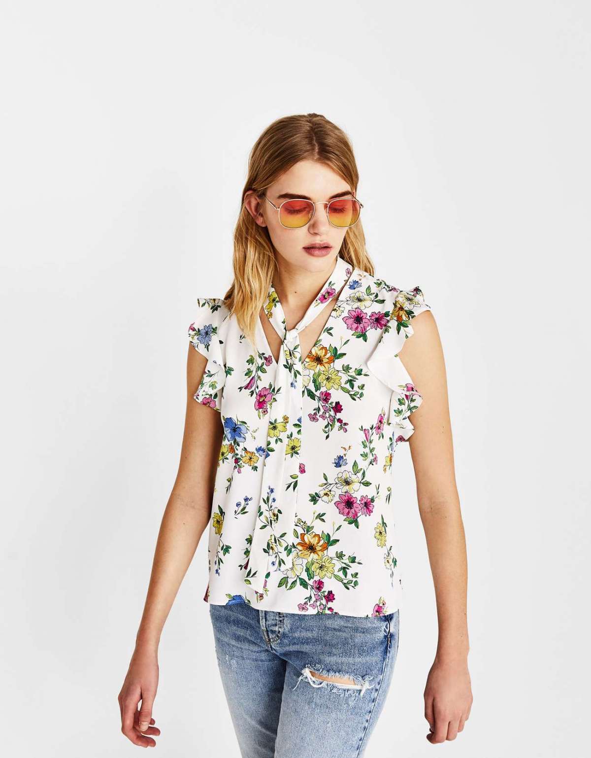 Camicia a fiori Bershka