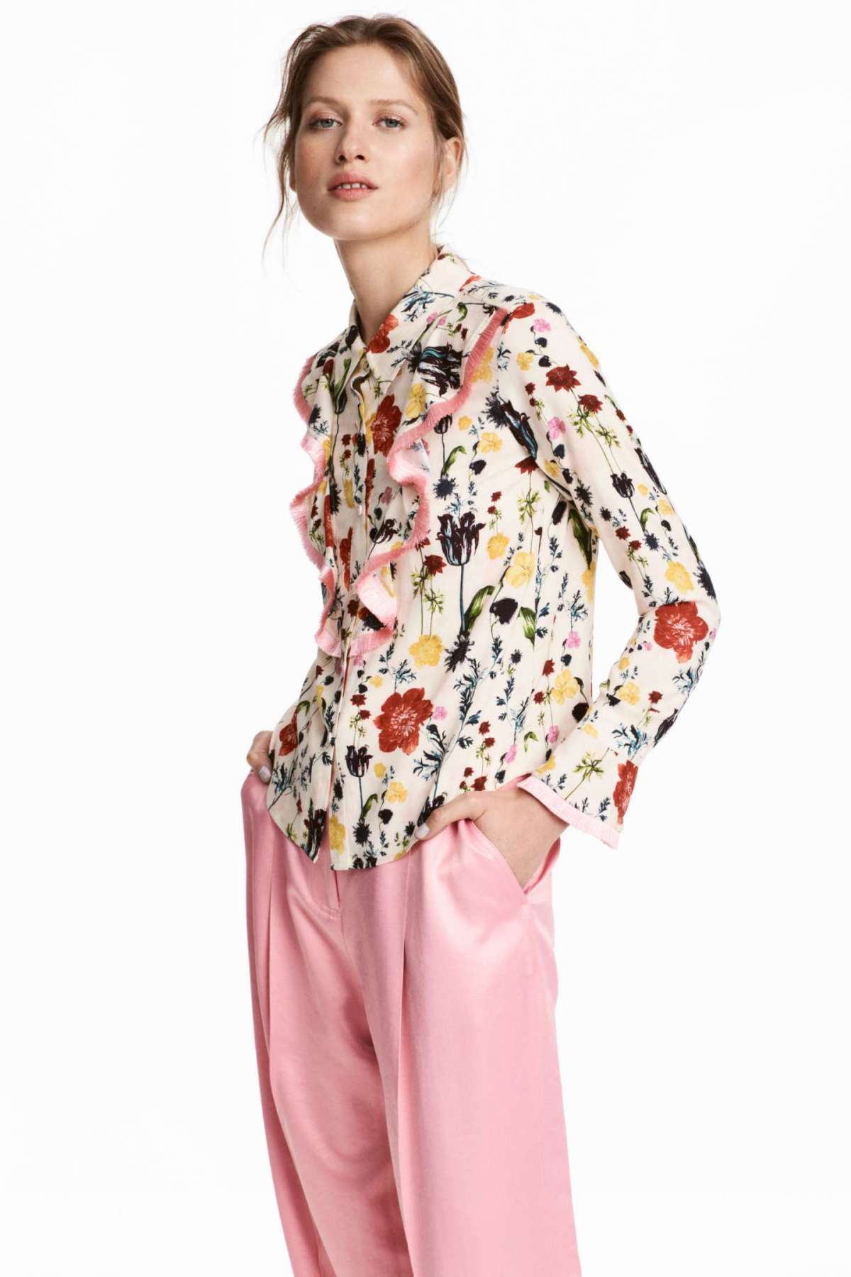 Camicia a fiori H&M con volants