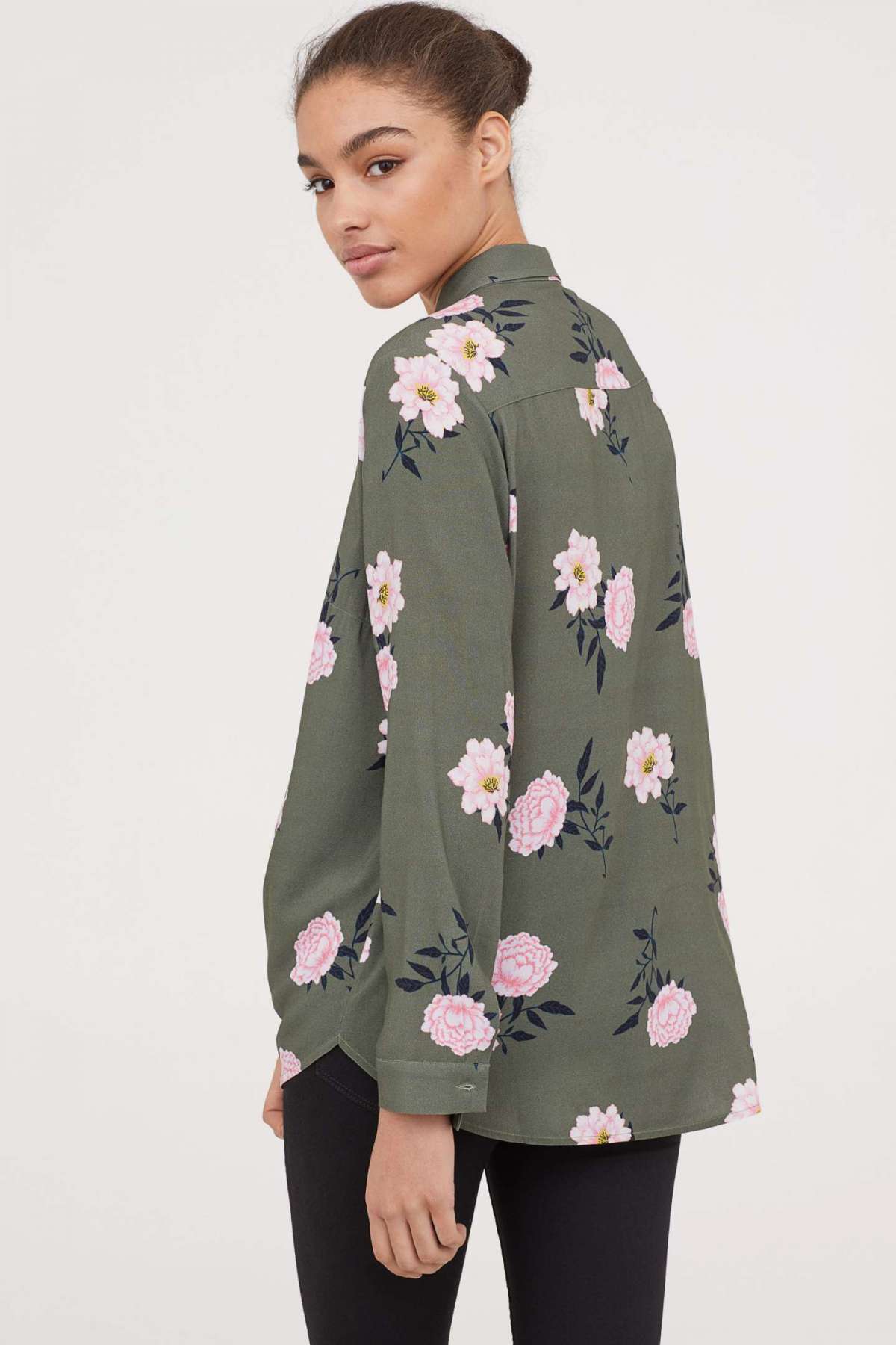 Camicia a maniche lunghe a fiori H&M