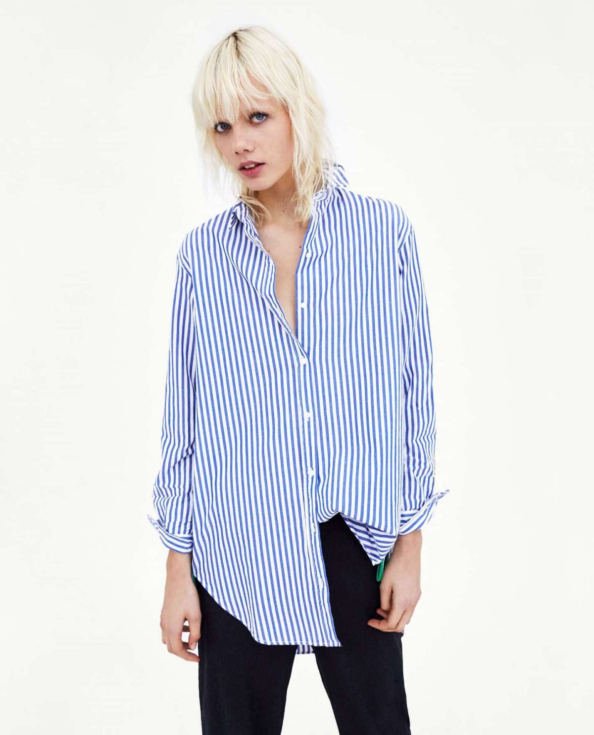 Camicia a righe oversize Zara