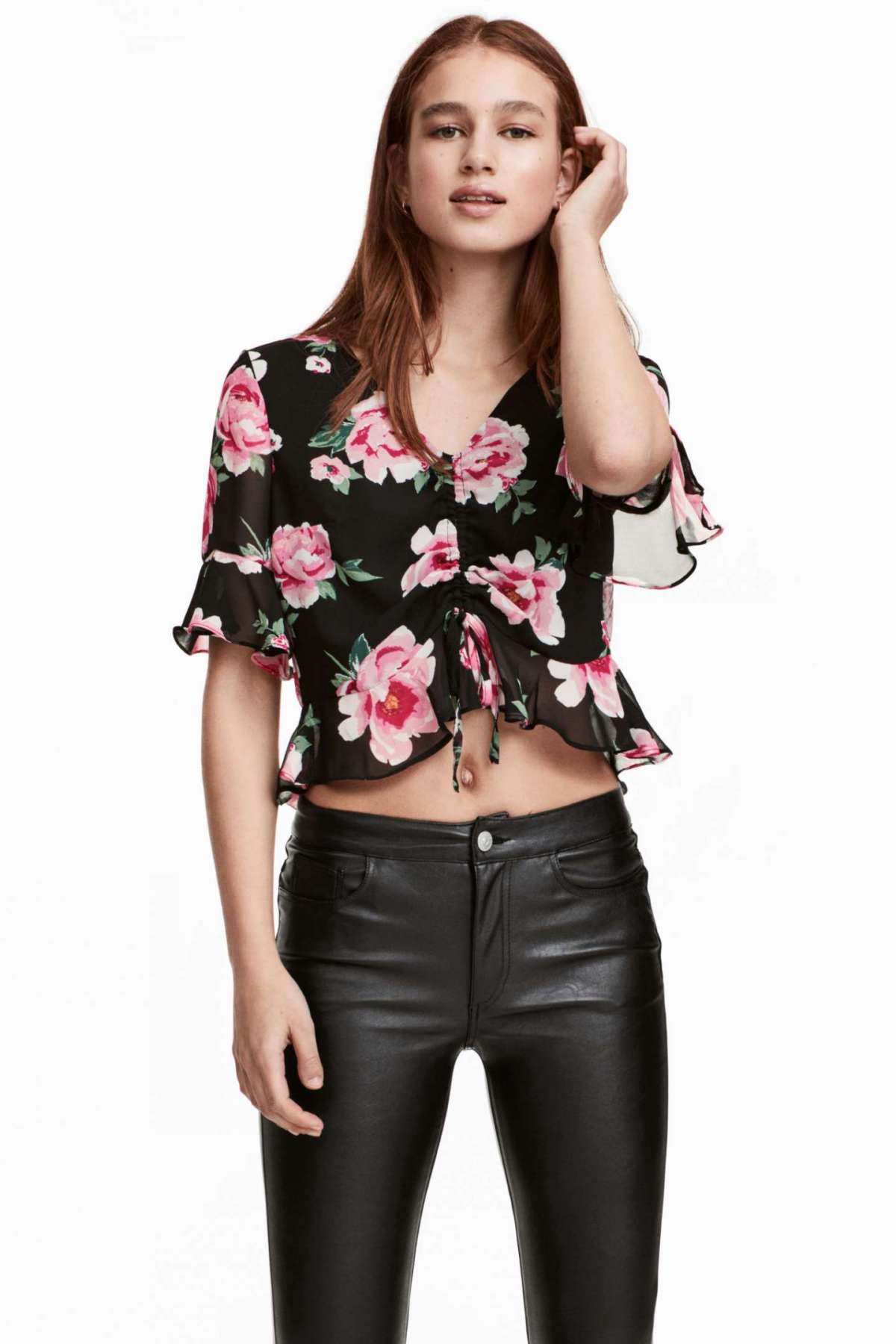 Camicia corta con coulisse H&M