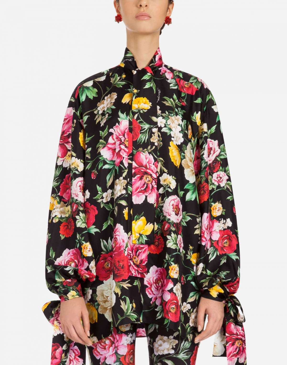 Camicia in seta a fiori Dolce & Gabbana