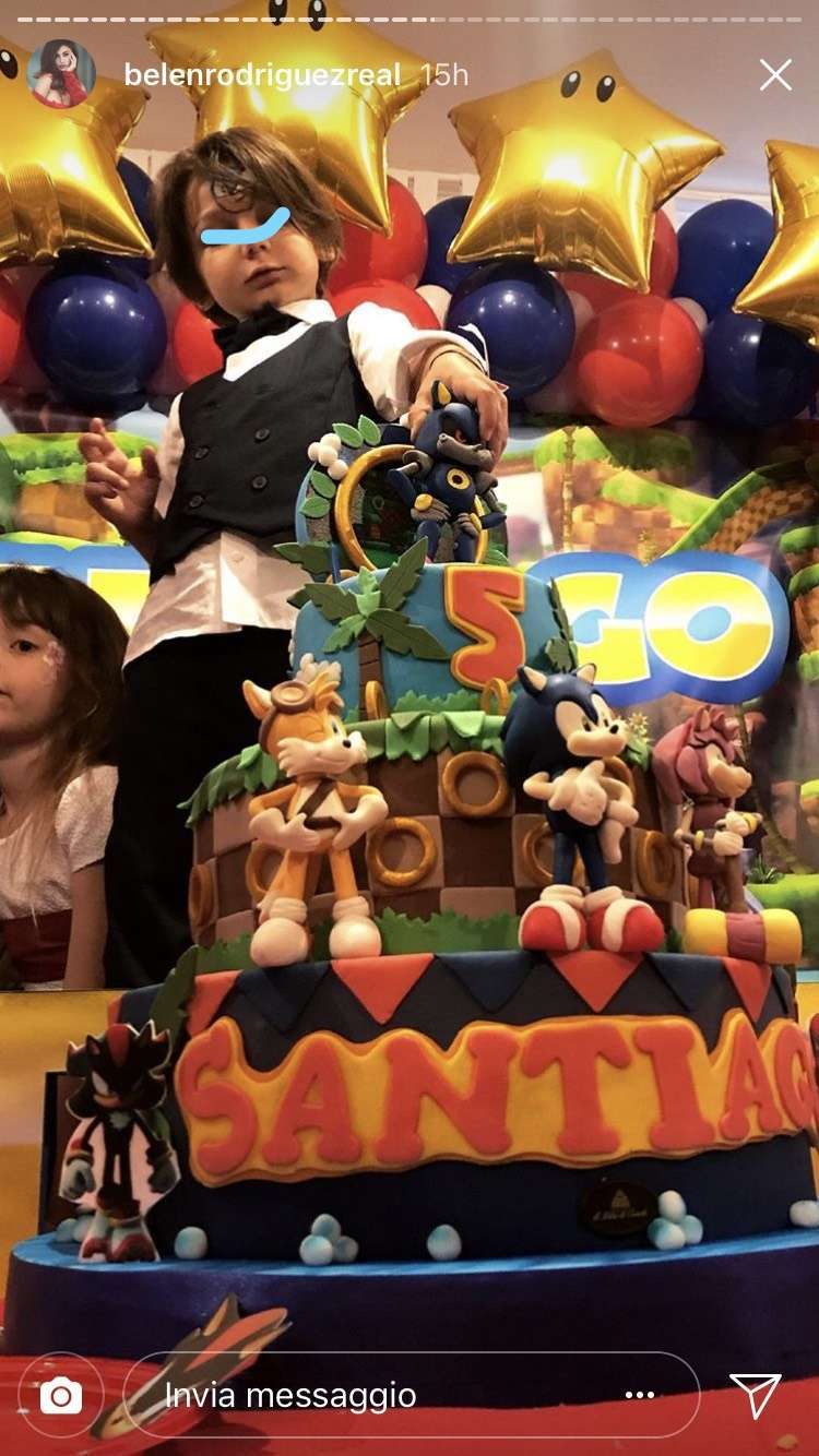 La torta di compleanno di Santiago per i suoi 5 anni