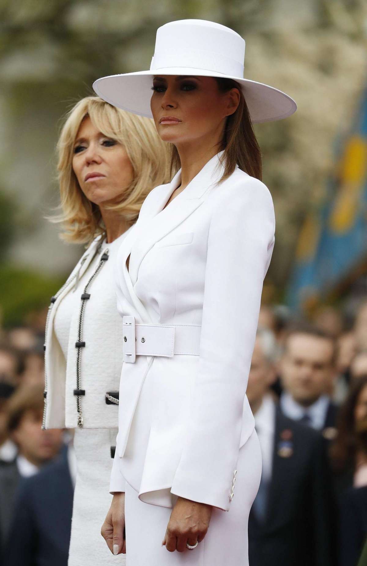 Melania Trump in total white