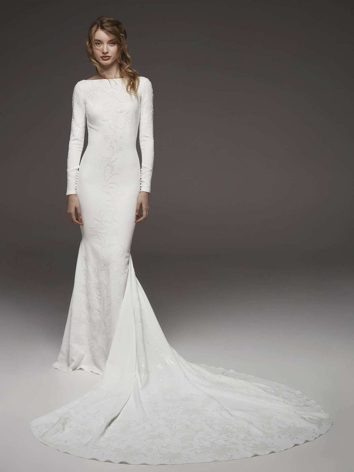 Vestito da sposa a sirena Atelier Pronovias in crepe con strass