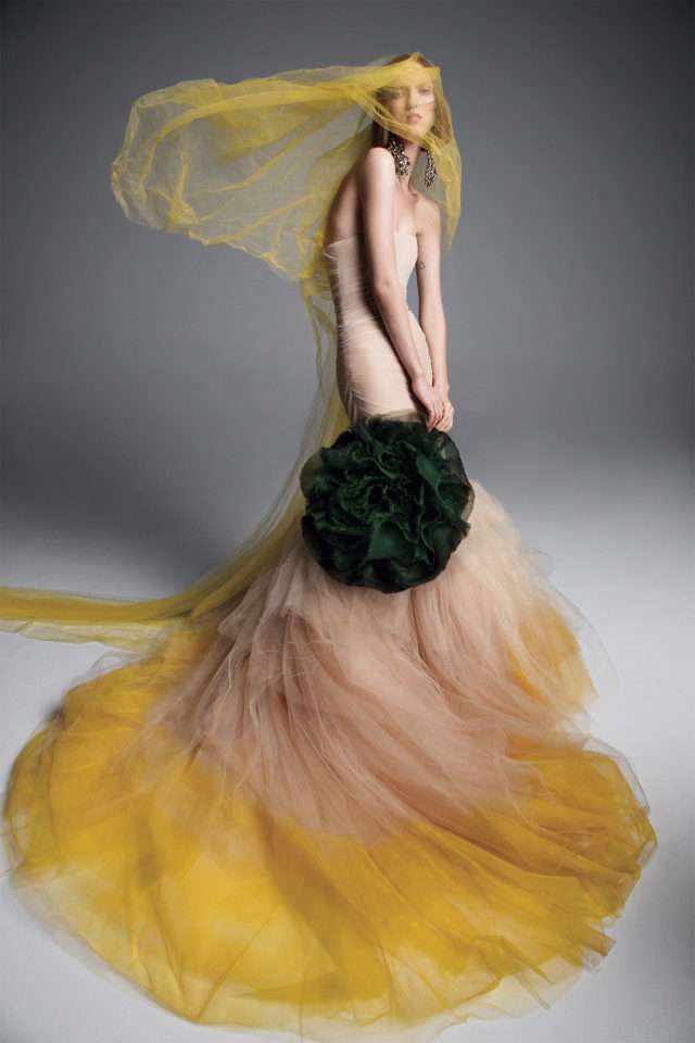 Abito da sposa a sirena colorato Vera Wang