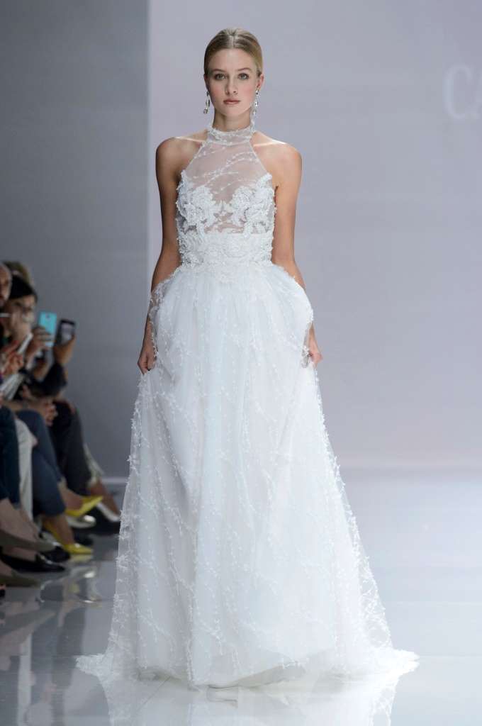 Abito da sposa a trapezio Carlo Pignatelli