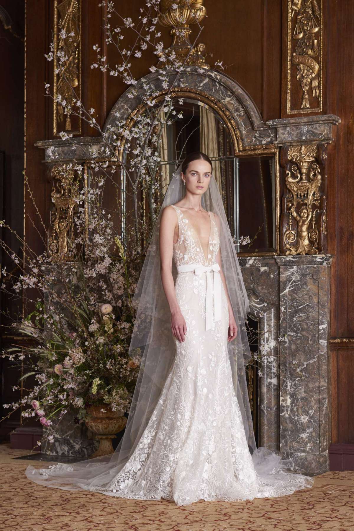 Abito da sposa gioiello scivolato Monique Lhuillier